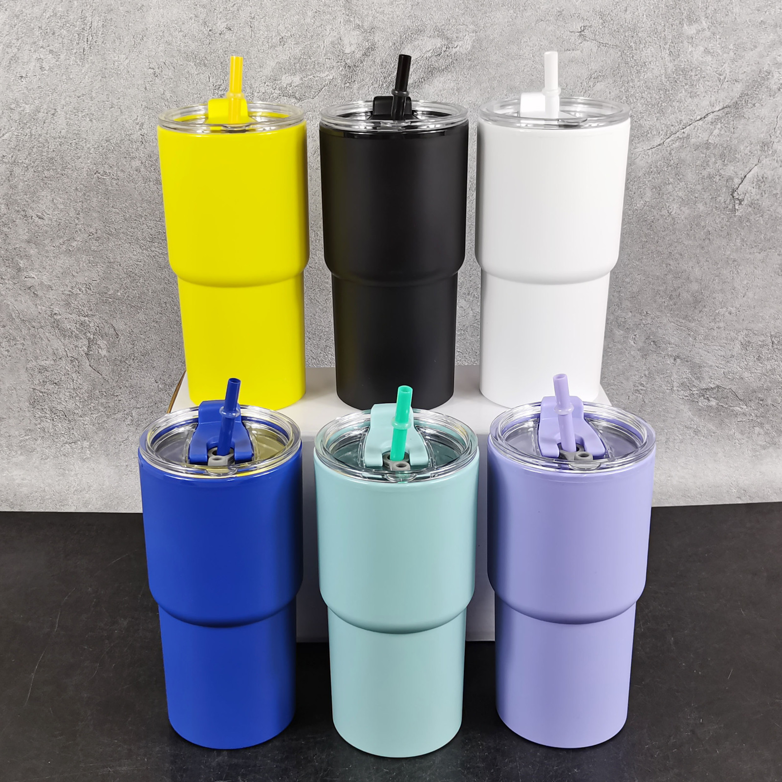 Wealthysub China warehouse 24oz Color Matte Acrylic Plastic Cups