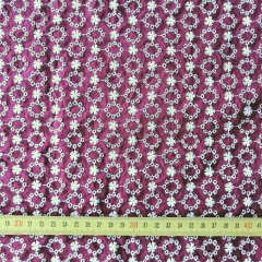 Multicolour 100%cotton voile colorful small openwork embroidery lace fabric-B16046