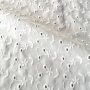 Natural white Best sale Japan Market 100%cotton voile floral samllwork embroidery lace fabric-B16047