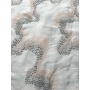 100%Ramie ground ,two-tone emb threads pattern-PASTORALE style embroidery lace fabric-B85001