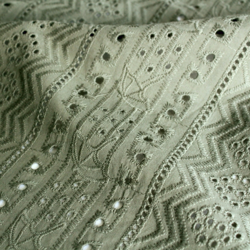 Natural white for  hot sale 100% cotton voile stripe embroidery fabric-B15853-1