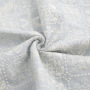 LINEN-COTTON GROUND ,COTTON NATURAL IVORY EMB THREADS pattern-PASTORALE style embroidery lace fabric-B16367