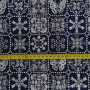 LINEN-COTTON GROUND ,COTTON NATURAL IVORY EMB THREADS pattern-PASTORALE style embroidery lace fabric-B16367