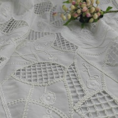 LASER cut eyelet crochet Luxuriant hollow hook embroidery lace fabric 100%cotton
