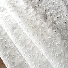 Natural white Best sale Japan Market 100%cotton voile floral samllwork embroidery lace fabric-B16047
