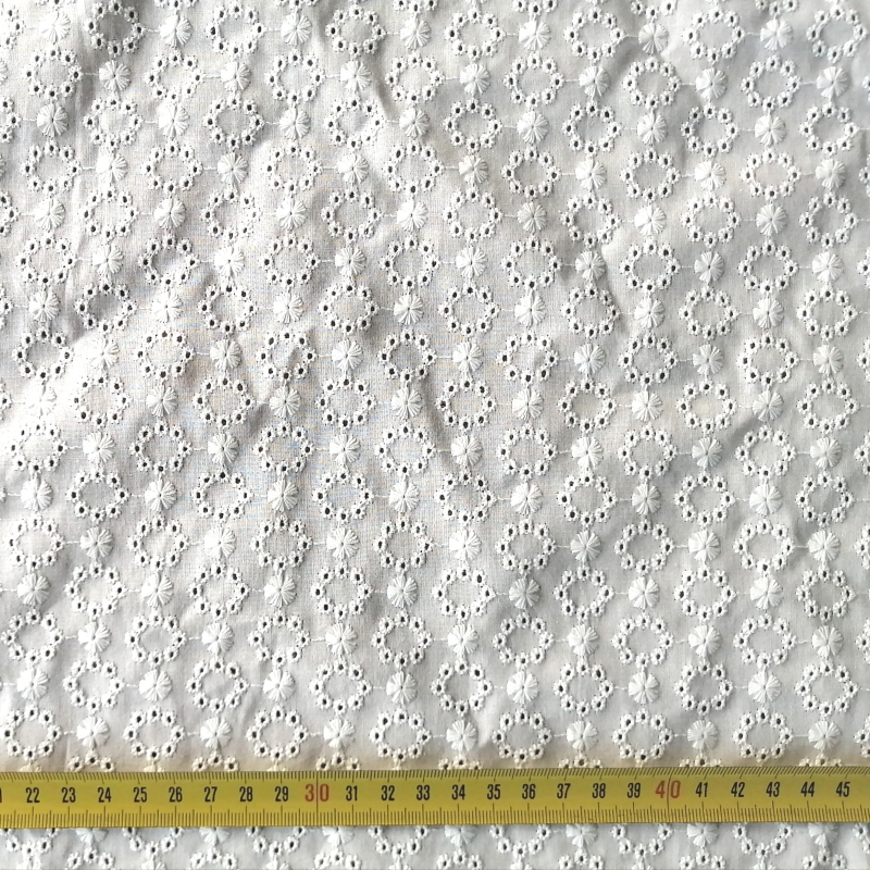 Multicolour 100%cotton voile colorful small openwork embroidery lace fabric-B16046