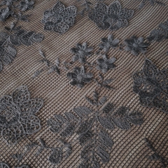 French Wedding NET/MESH GROUND 3D Flower Embroidery Guipure Lace Fabric 100% Polyester -B45323