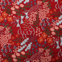 Multicolour full blossom LINEN-COTTON GROUND ,POLYESTER Multicolour EMB THREADS pattern-PASTORALE style embroidery lace fabric-B16369