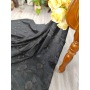 3D voile cotton ground big floral embroidery lace fabric-B15942
