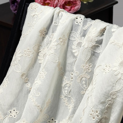 100%cotton voile ground sunflower small openwork cord embroidery lace fabric