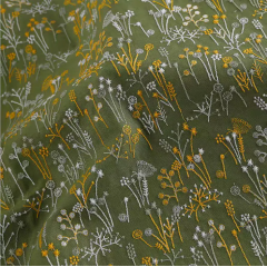 Multicolour full blossom LINEN-RAMIE GROUND ,POLYESTER Multicolour EMB THREADS pattern-PASTORALE style embroidery lace fabric-B16368
