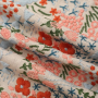Multicolour full blossom LINEN-COTTON GROUND ,POLYESTER Multicolour EMB THREADS pattern-PASTORALE style embroidery lace fabric-B16369