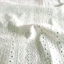 Natural white for  hot sale 100% cotton voile stripe embroidery fabric-B15853-1