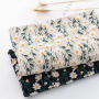 Multicolour full blossom LINEN-COTTON GROUND ,POLYESTER Multicolour EMB THREADS pattern-PASTORALE style embroidery lace fabric-B16233