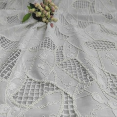 LASER cut eyelet crochet Luxuriant hollow hook embroidery lace fabric 100%cotton