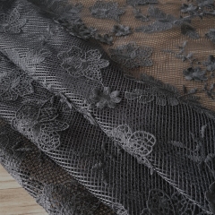 French Wedding NET/MESH GROUND 3D Flower Embroidery Guipure Lace Fabric 100% Polyester -B45323