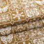 LINEN-COTTON GROUND ,COTTON NATURAL IVORY EMB THREADS pattern-PASTORALE style embroidery lace fabric-B16367