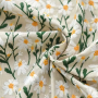 Multicolour full blossom LINEN-COTTON GROUND ,POLYESTER Multicolour EMB THREADS pattern-PASTORALE style embroidery lace fabric-B16233