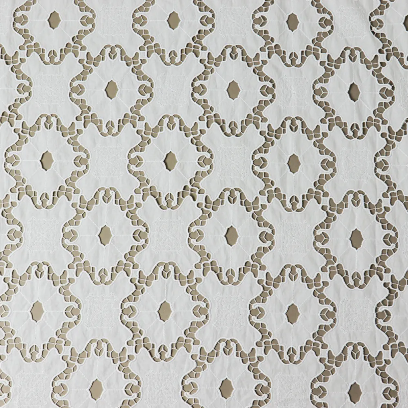 Laser cut Luxuriant hollow hook 100%polyester embroidery lace fabric