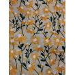 Ivory ground,Yellow emb