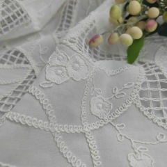 LASER cut eyelet crochet Luxuriant hollow hook embroidery lace fabric 100%cotton
