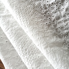 Natural white for 100% cotton stripe embroidery fabric-B15104