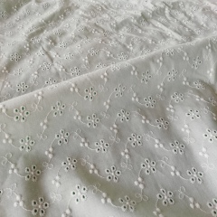 Natural white Best sale Japan Market 100%cotton voile floral samllwork embroidery lace fabric-B15814