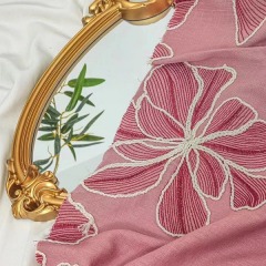 Multicolour full blossom embroidery lace fabric-B16364