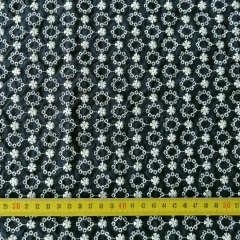 Multicolour 100%cotton voile colorful small openwork embroidery lace fabric-B16046