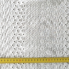 Natural white for 100% cotton stripe embroidery fabric-B15104