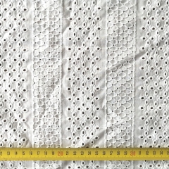 Natural white for 100% cotton stripe embroidery fabric-B15040
