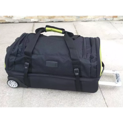 22“ ”Polyester Duffel Trolley Rolling Bag Wheeled Traveling Luggage Bag