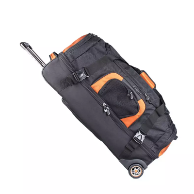 22“ ”Polyester Duffel Trolley Rolling Bag Wheeled Traveling Luggage Bag