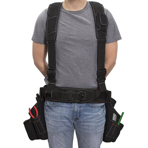 Leathered Waterproof Polyester Hardware Electrical Tool Belts with Suspenders