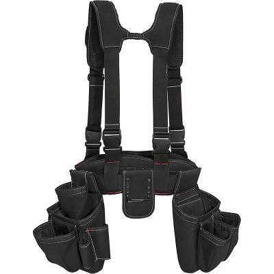 Leathered Waterproof Polyester Hardware Electrical Tool Belts with Suspenders