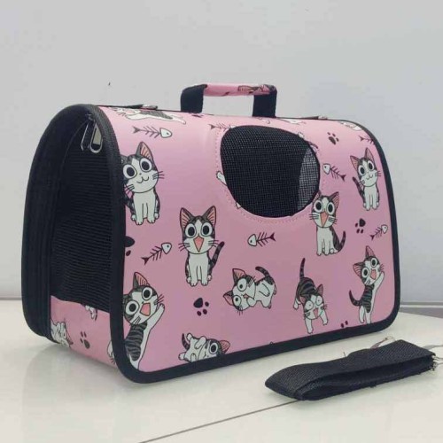 Usine de luxe en gros portable 600D polyester pliable chat chien sac de transport pour animaux de compagnie