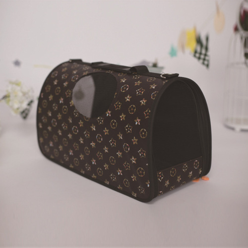 Usine de luxe en gros portable 600D polyester pliable chat chien sac de transport pour animaux de compagnie