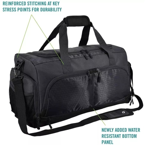 Logo Custom Travel Bag Waterproof Folding Duffle Bag Outdoor Crossbody Sport Gym Bag With Shoe Compartment