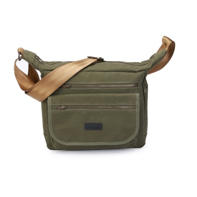 Wholesale Custom Trendy Casual Men Sling Canvas Shoulder Crossbody Business Messenger Bag