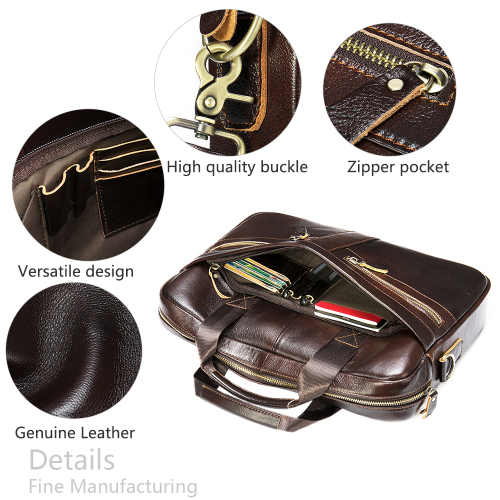 Custom Luxury High Quality PU Leather Men Business Briefcase Laptop Briefcase Bags