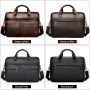 Custom Luxury High Quality PU Leather Men Business Briefcase Laptop Briefcase Bags
