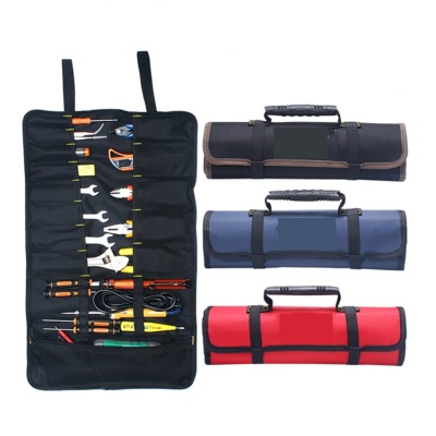 High Quality 600D Polyester Durable Multicolor Rolling Type Roll Up Kits Tool Bag