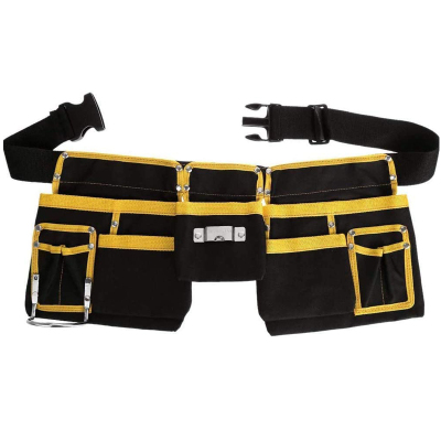 600 denier Heavy Duty Polyester Cloth Multifunctional Waterproof Tool Organizer Bag Black Waist Pouches Tool Belt