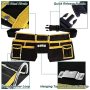 600 denier Heavy Duty Polyester Cloth Multifunctional Waterproof Tool Organizer Bag Black Waist Pouches Tool Belt