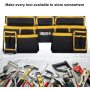 600 denier Heavy Duty Polyester Cloth Multifunctional Waterproof Tool Organizer Bag Black Waist Pouches Tool Belt