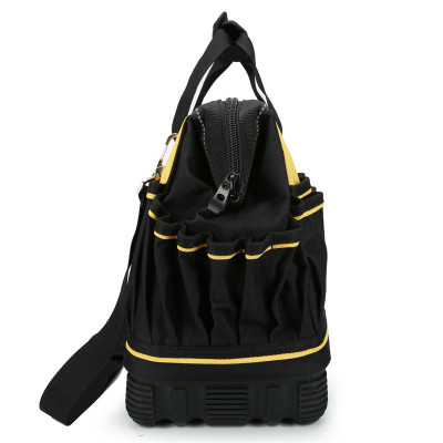 1680 denier Rubber Bottom Tool Bag Multipurpose Zipper Tool Bag By Electrician Carpenter