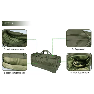 Lightweight Polyester Trolley Luggage Bag Travel Bag With Side Zipper Pockets