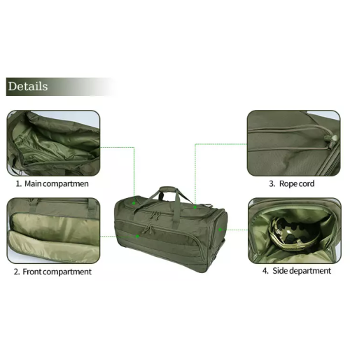 Lightweight Polyester Trolley Luggage Bag Travel Bag With Side Zipper Pockets