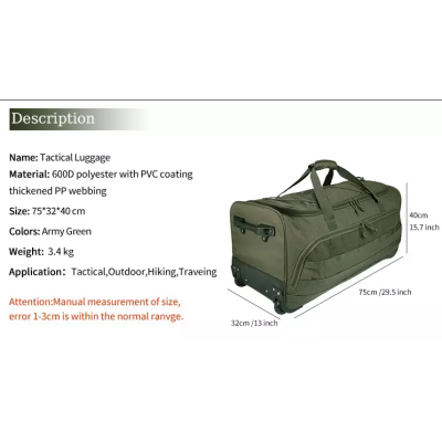 Lightweight Polyester Trolley Luggage Bag Travel Bag With Side Zipper Pockets