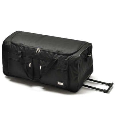 Custom Black Foldable Luggage Bag Travel Trolley Bags With Wheel